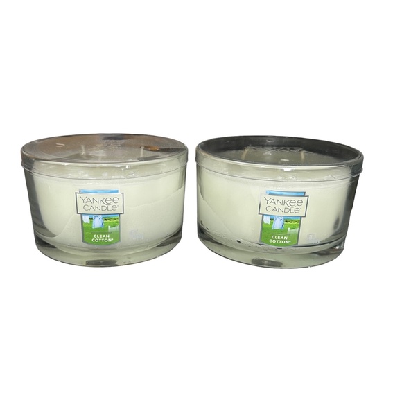 Yankee Candle Set of 2 3 Wick Candle 17oz - Clean Cotton - Picture 1 of 1